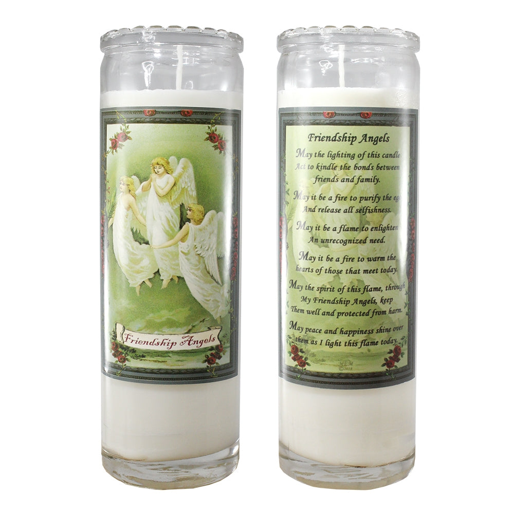 Angel Jar Candles with Prayer