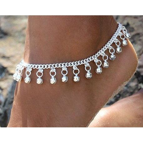 Indian Traditional Ethnic Silver Bell Anklet - Moti Anklet