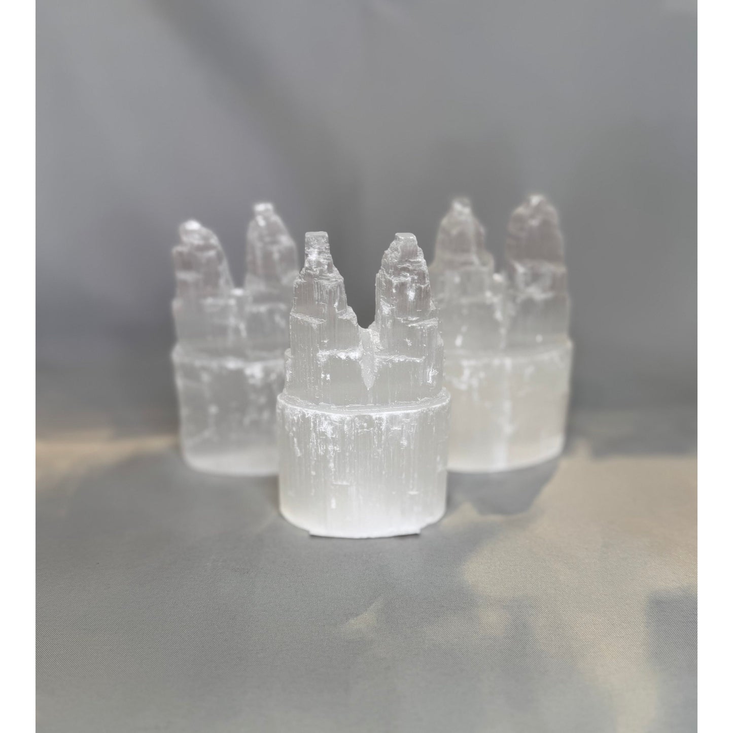 4" Double Selenite Tower