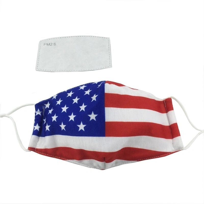 American Flag Design Face Mask Washable ~ Reusable