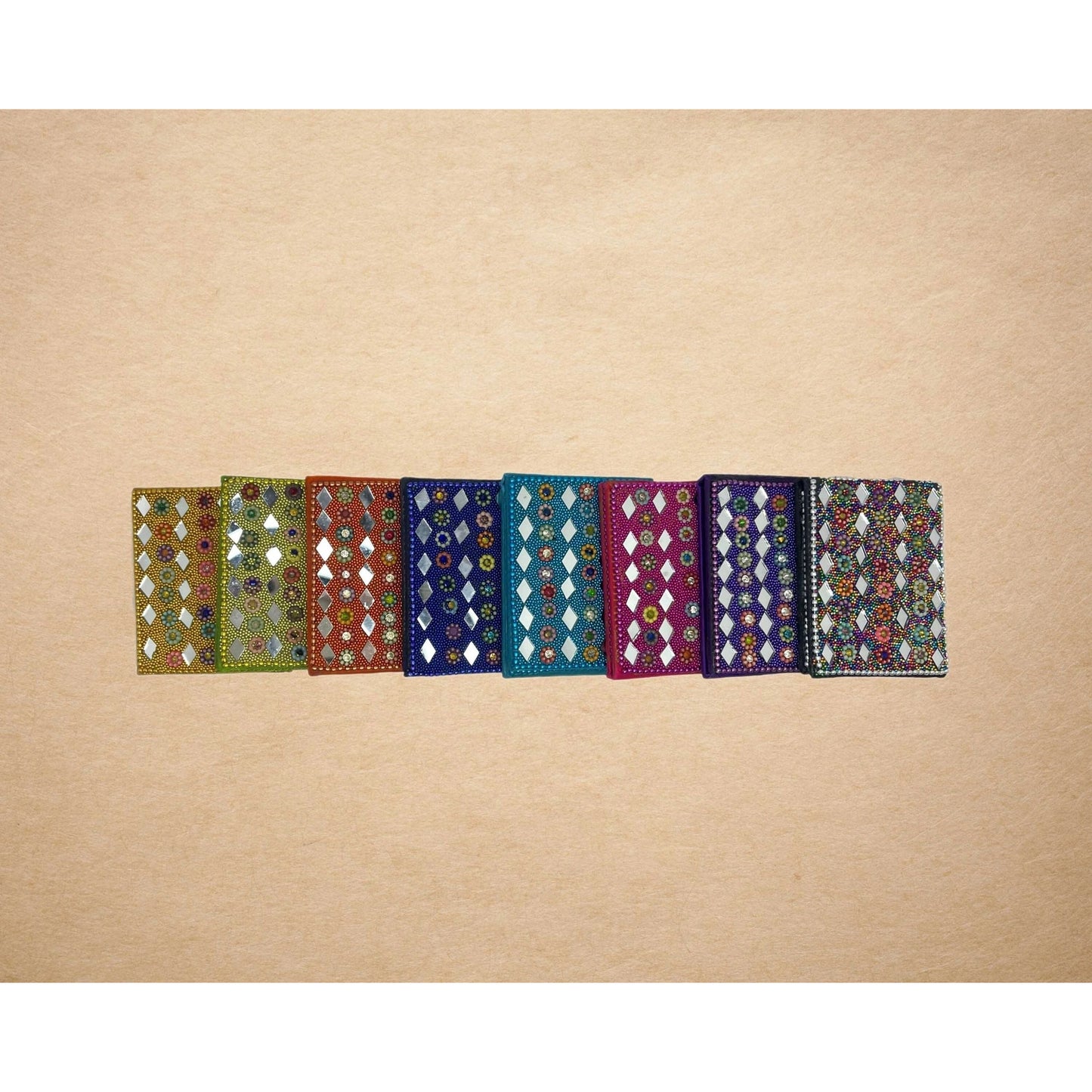 Compact Jaipuri Hadicraft Beaded Mirror