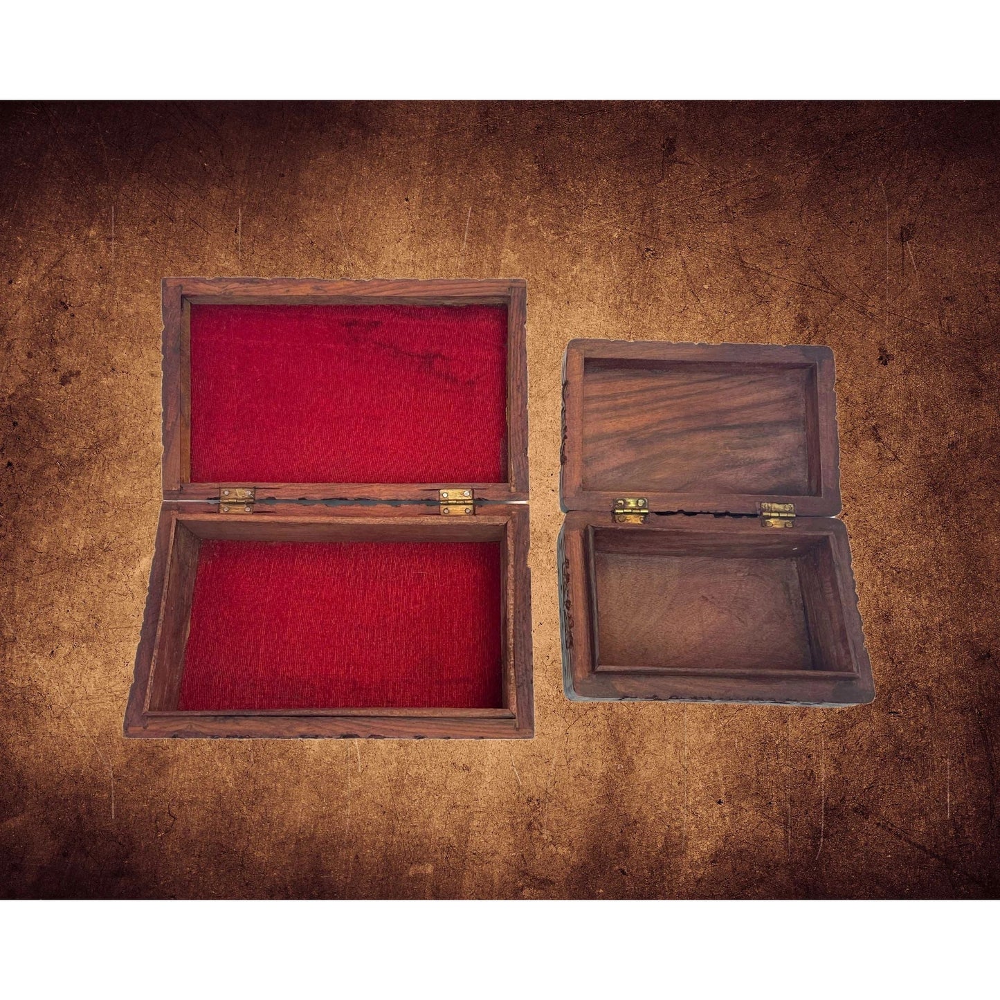 Hand Carved Floral Sheesham Wooden Box