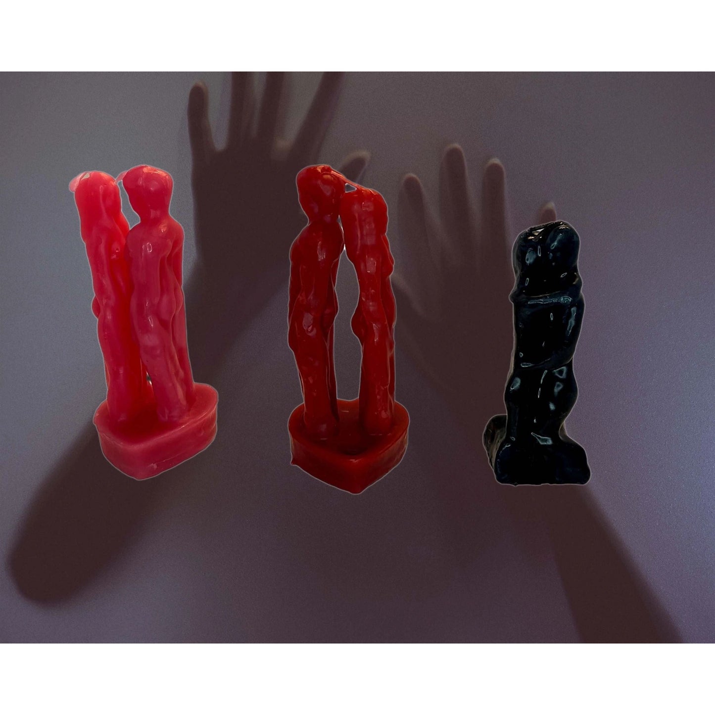 Face to Face Lover Candle ,Red Divorced Couple Candle, Black Lovers Candle for Spells and Rituals