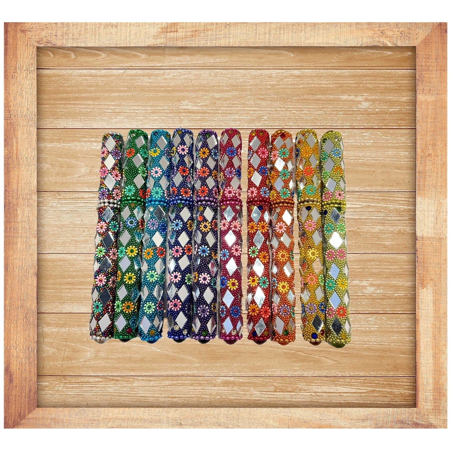 Handmade Beaded and Mirrored Pen