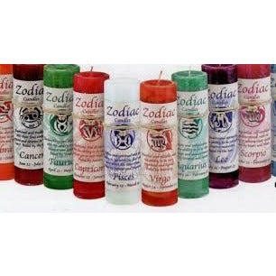 Zodiac Pillar Candle & Pendant Necklace