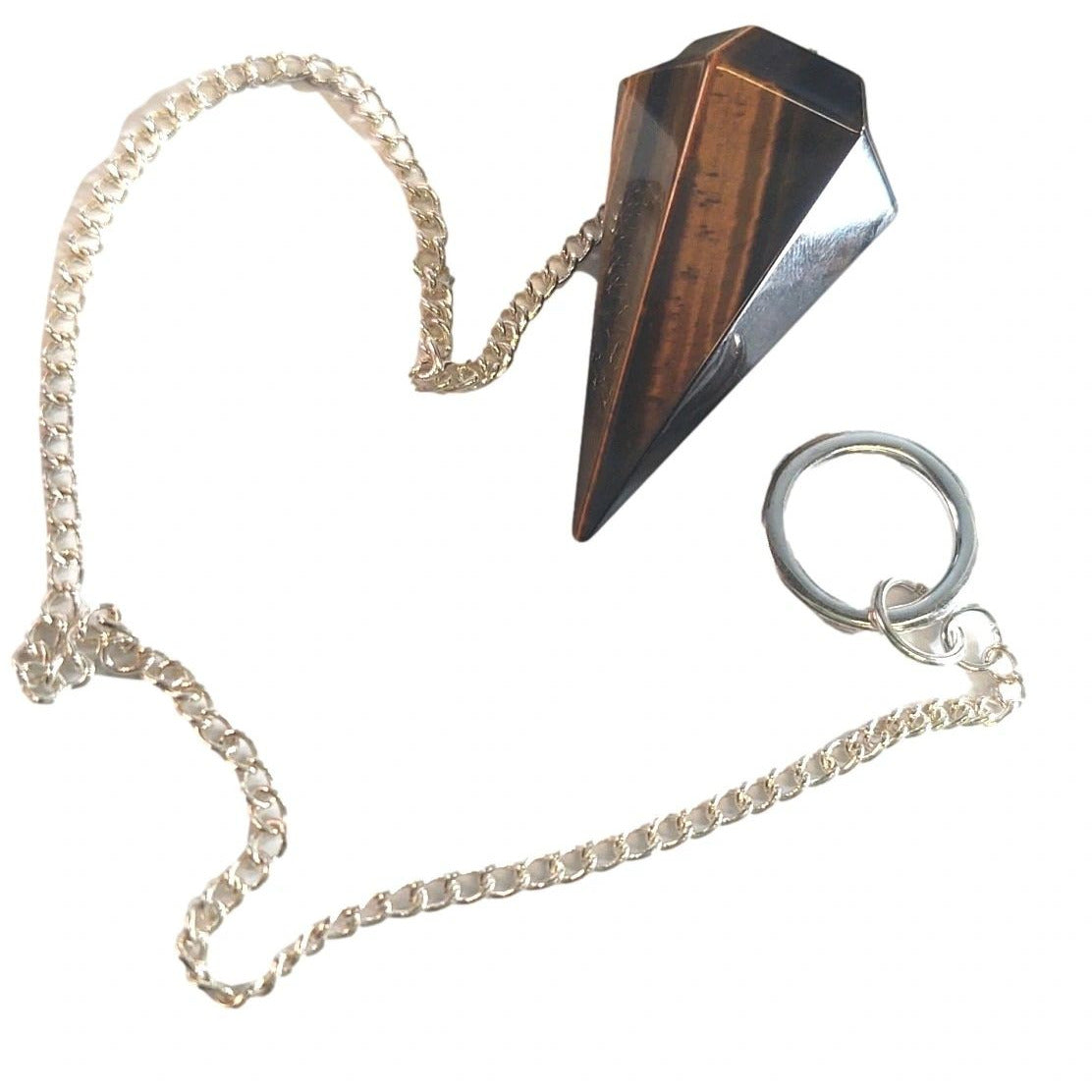 6 Sided Tigers Eye Pendulum
