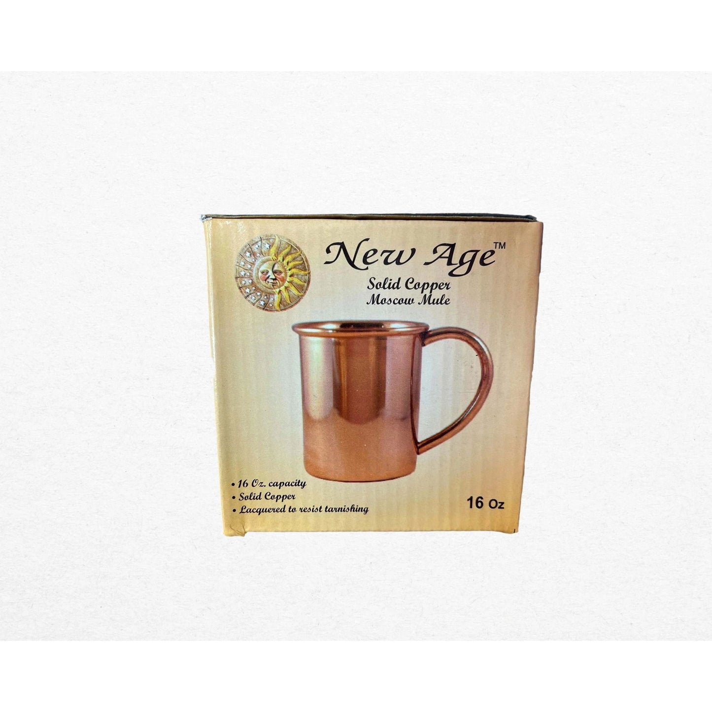 Solid 100% Copper Moscow Mule 16oz.