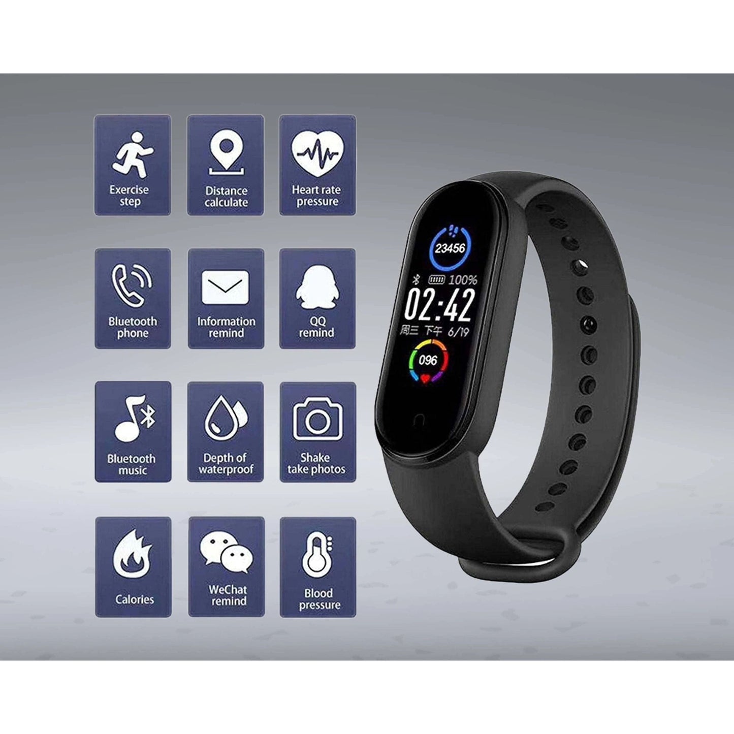 Fitness Tracker Smart Bracelet M5 ~ Monitor Your Health