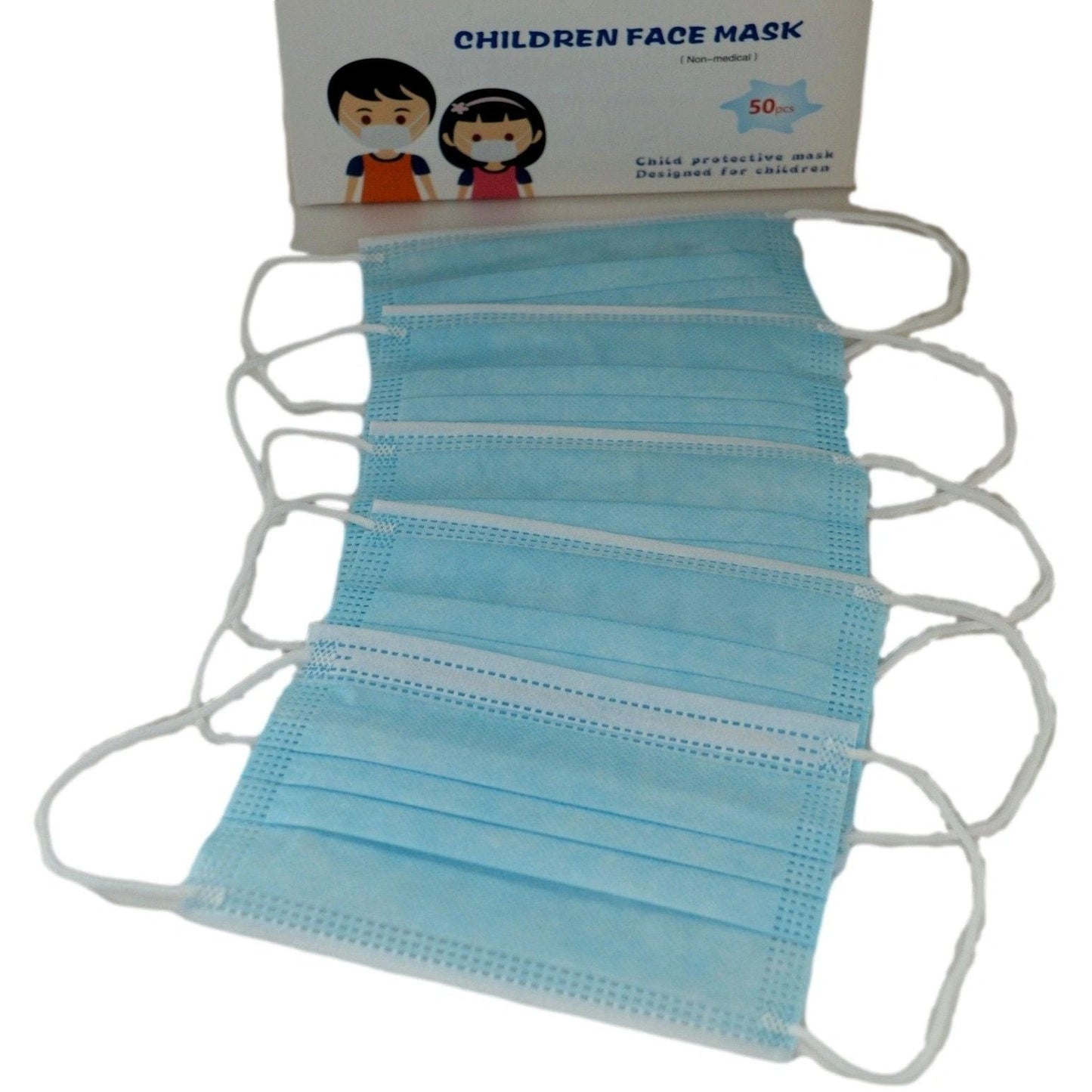 50 pieces -Children Disposable Non-Woven 3 Ply Face Masks-Clearance