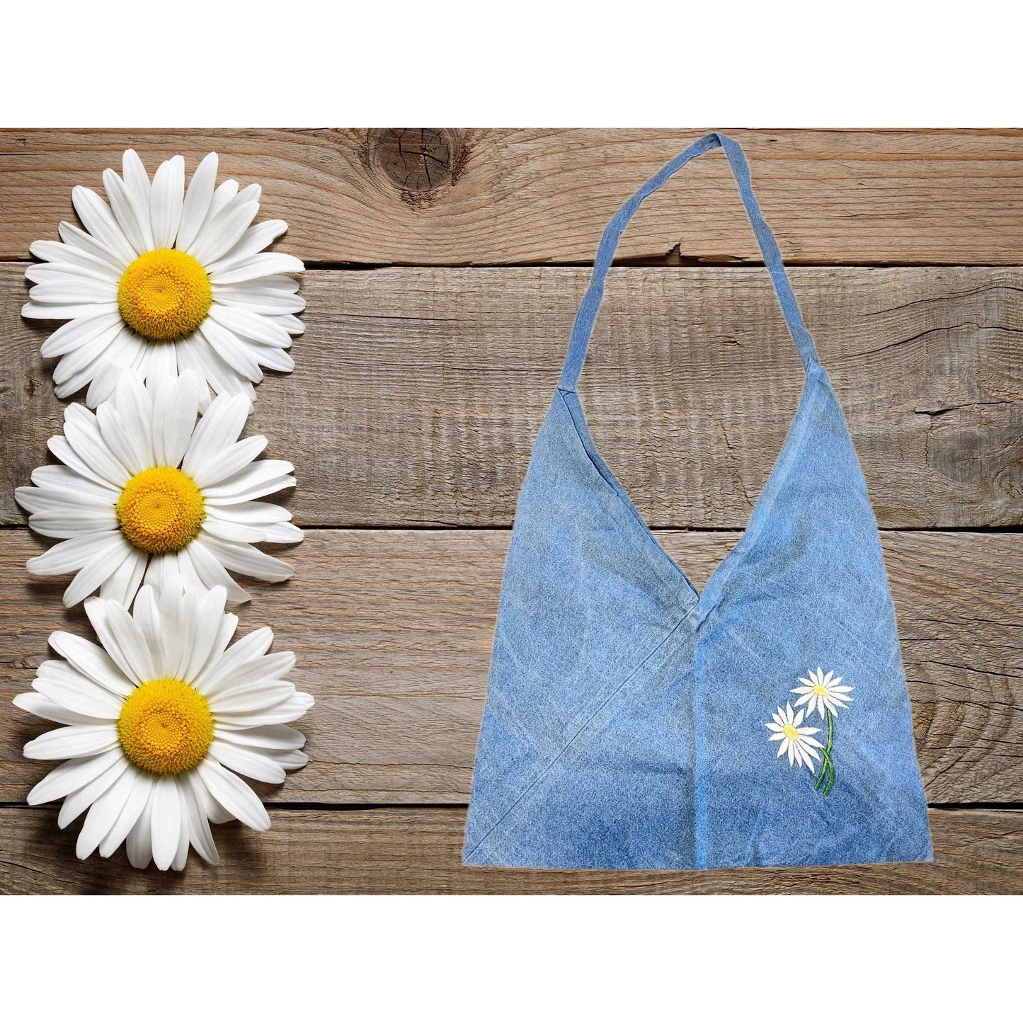 Daisy Denim Purse