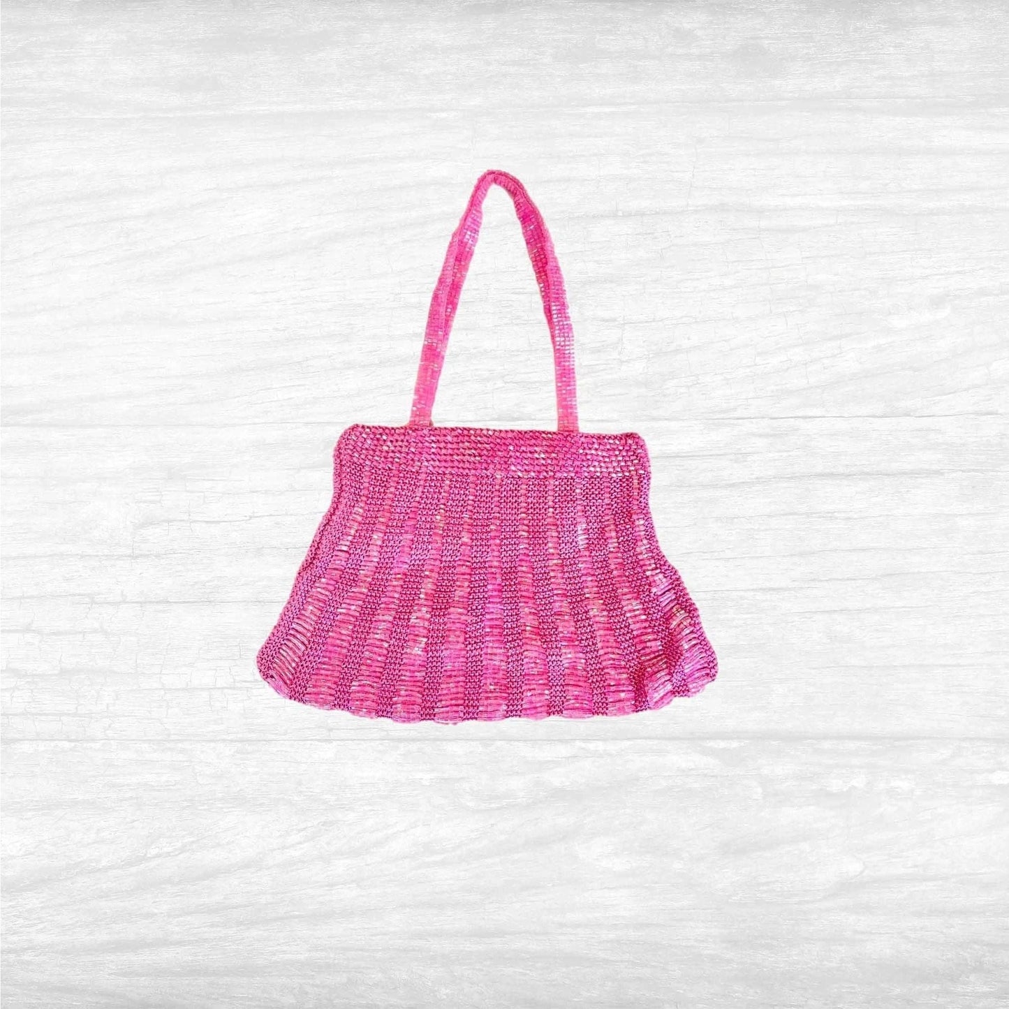Crochet Seed Beaded Handmade Bag
