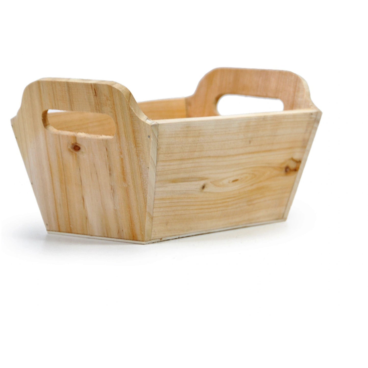 Natural Color Wood Tray with In - Handles