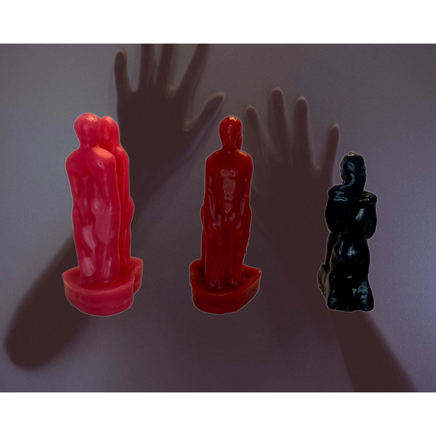 Face to Face Lover Candle ,Red Divorced Couple Candle, Black Lovers Candle for Spells and Rituals