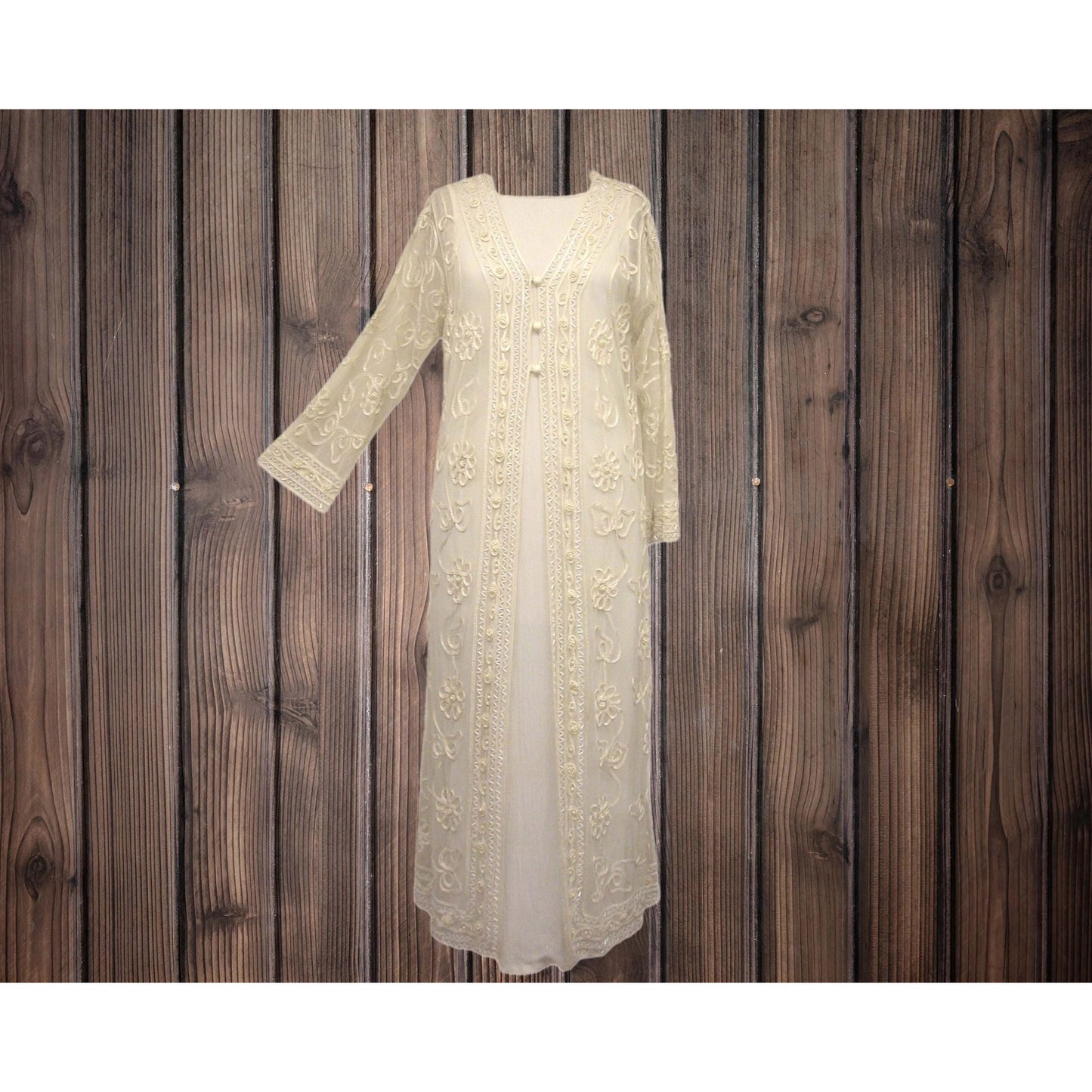 Net & Ribbon Long Sleeve Cardigan