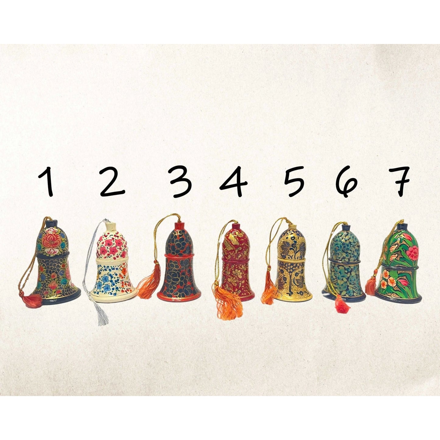 Paper Mache Bell Ornaments