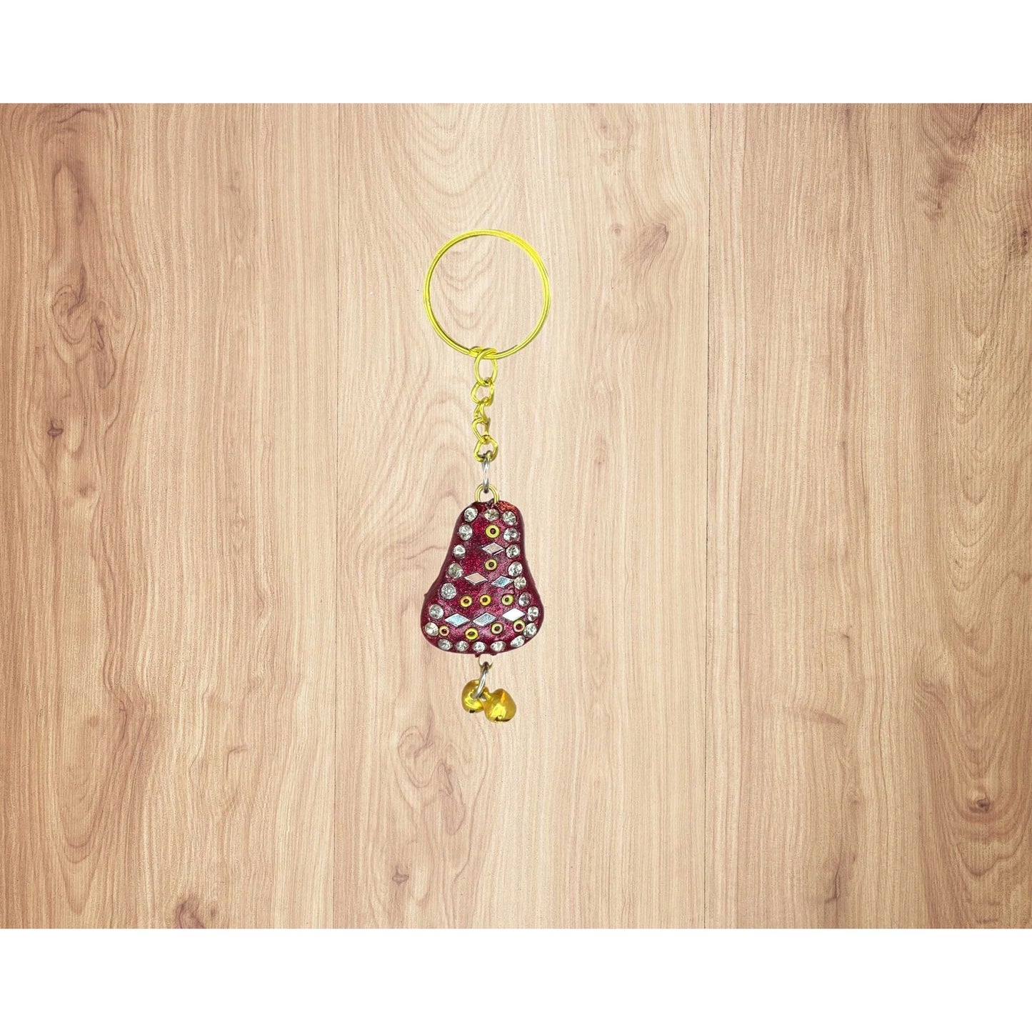 Handmade Rajasthani Bell Shaped Key Chain with Bells