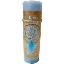 Joy Pillar Candle with Dream Catcher Pendant/Necklace