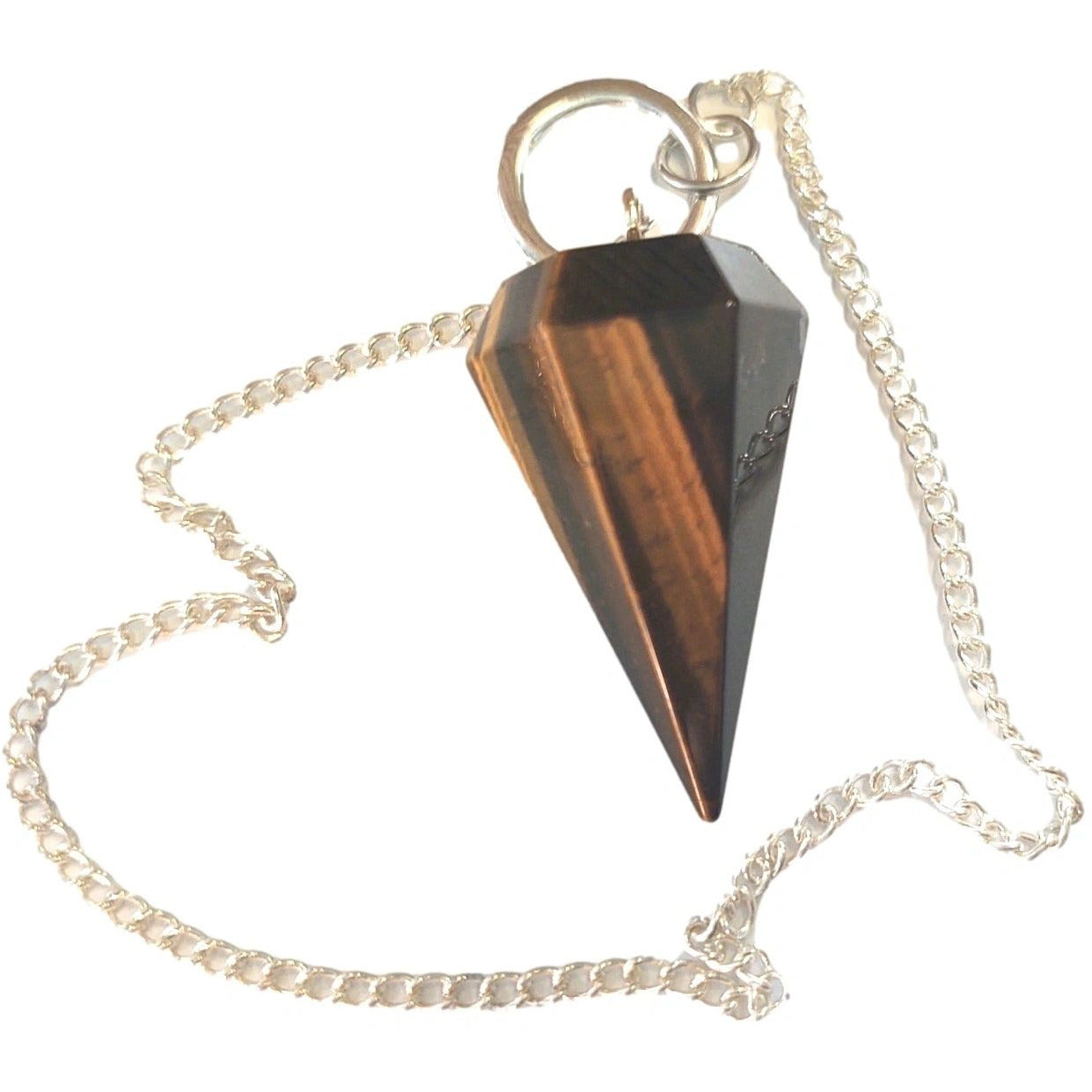 6 Sided Tigers Eye Pendulum