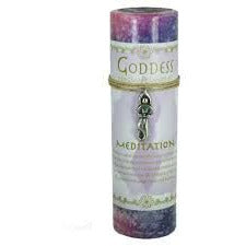 Goddess Pillar Candle & Pendant/Necklace - Meditation