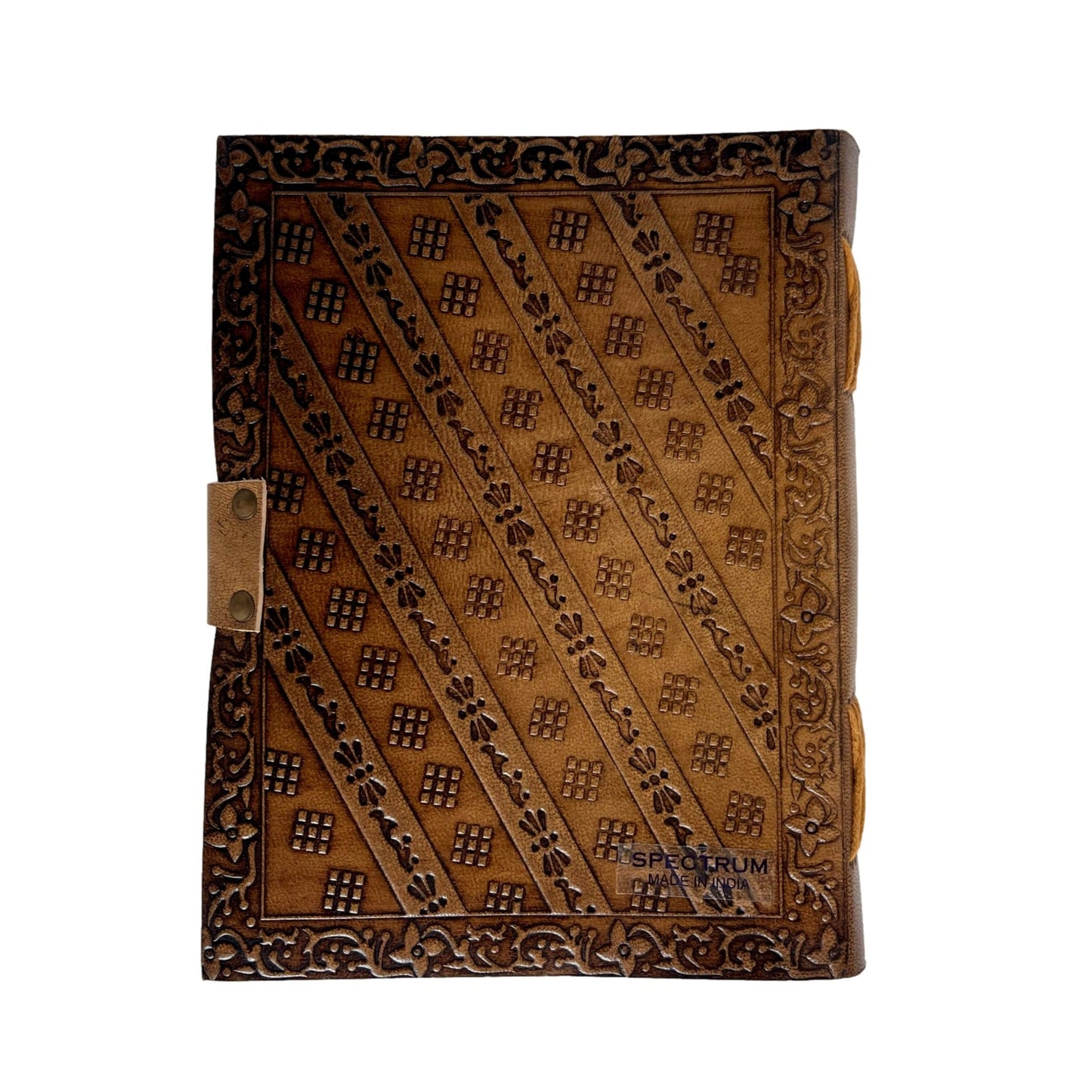 100% Leather Engraved Owl Dream Catcher Journal