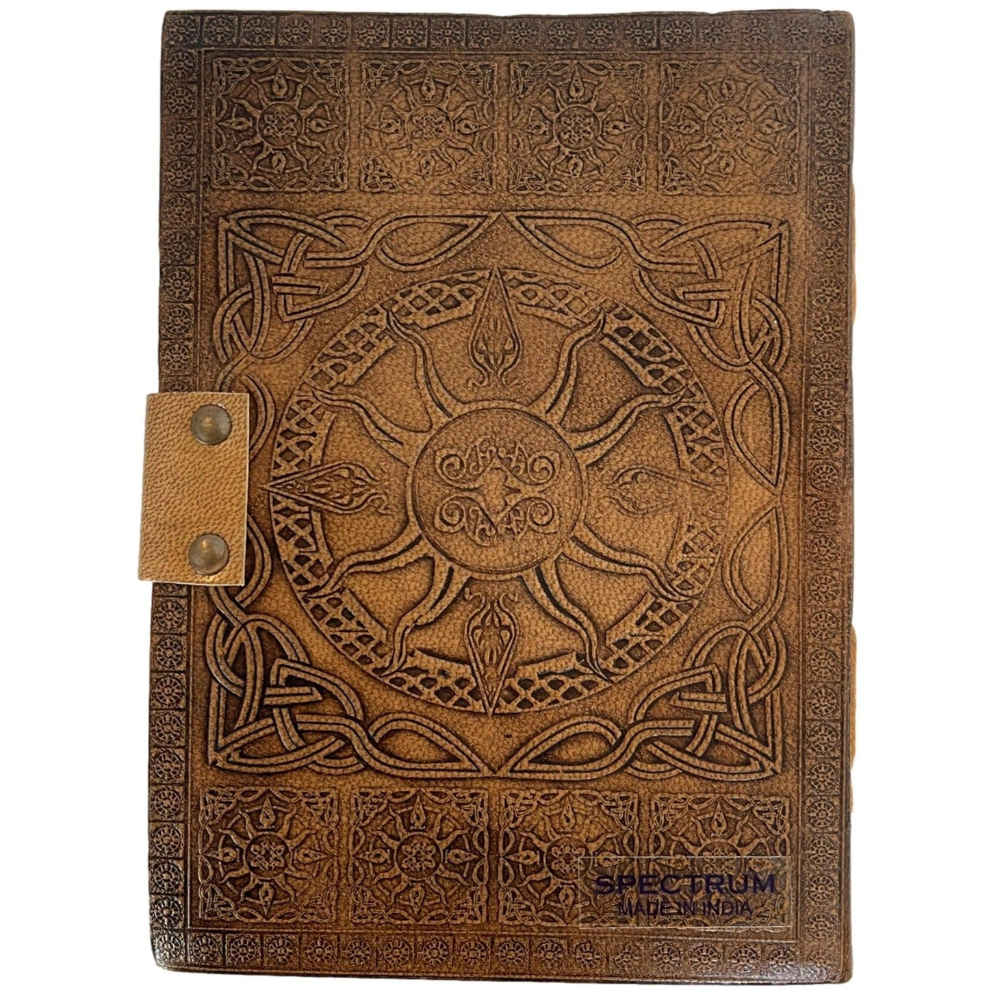 100% Leather Journal Embossed with Owl Dreamcatcher