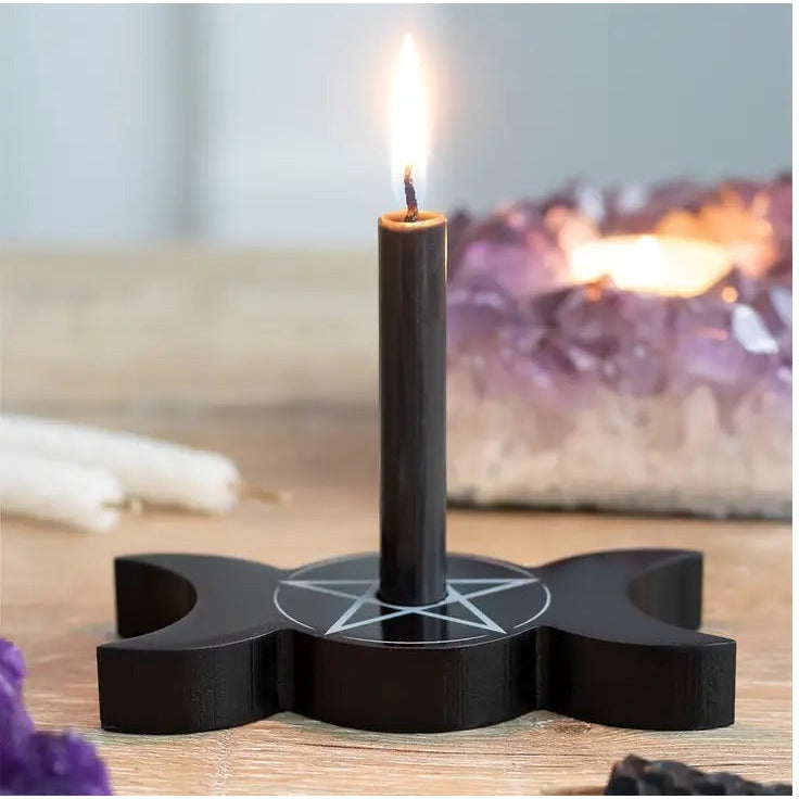 Triple Moon Spell Candle Holder