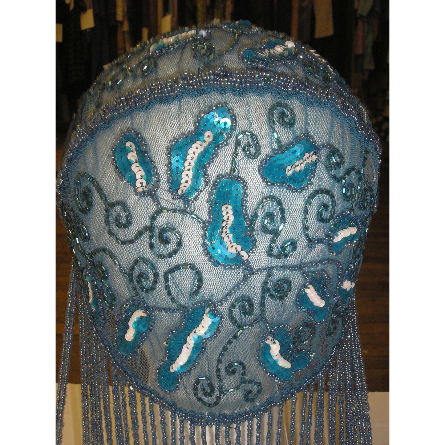 Adini USA Hand Beaded Turquoise Juliet Head Cap