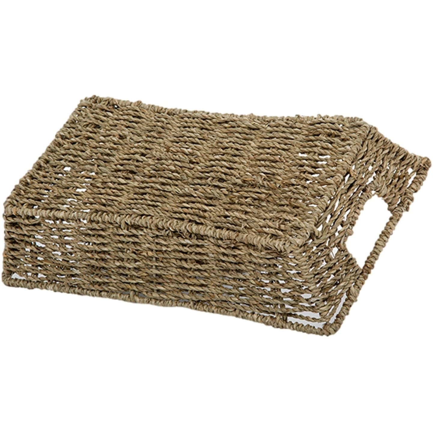 Natural Sea Grass Utility Flat Rectangle Tray