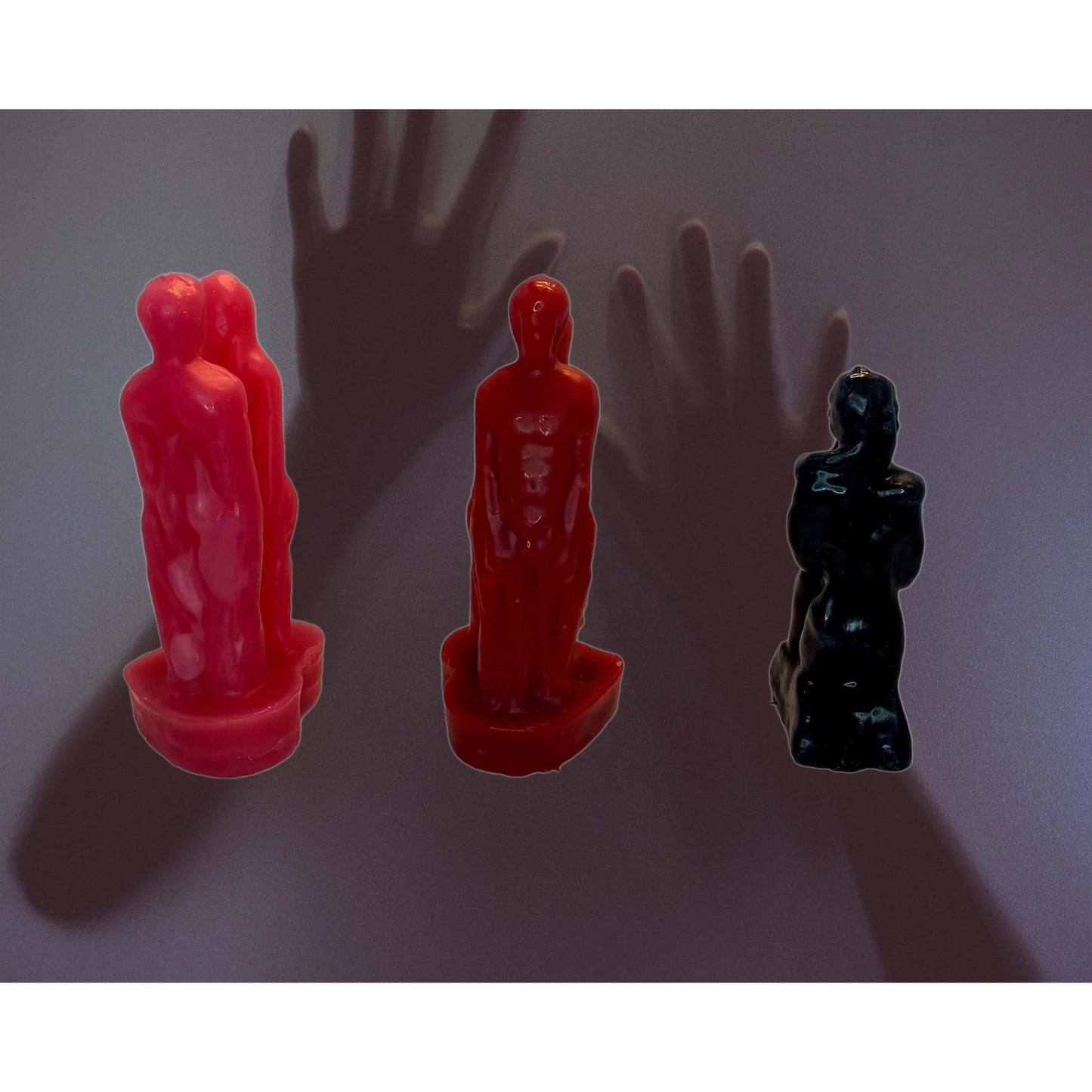 Face to Face Lover Candle ,Red Divorced Couple Candle, Black Lovers Candle for Spells and Rituals