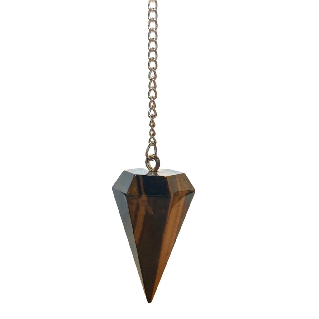 6 Sided Tigers Eye Pendulum