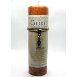 Goddess Pillar Candle & Pendant/Necklace - Lotus