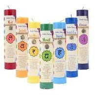 Throat Chakra Pillar Candle with Pendant