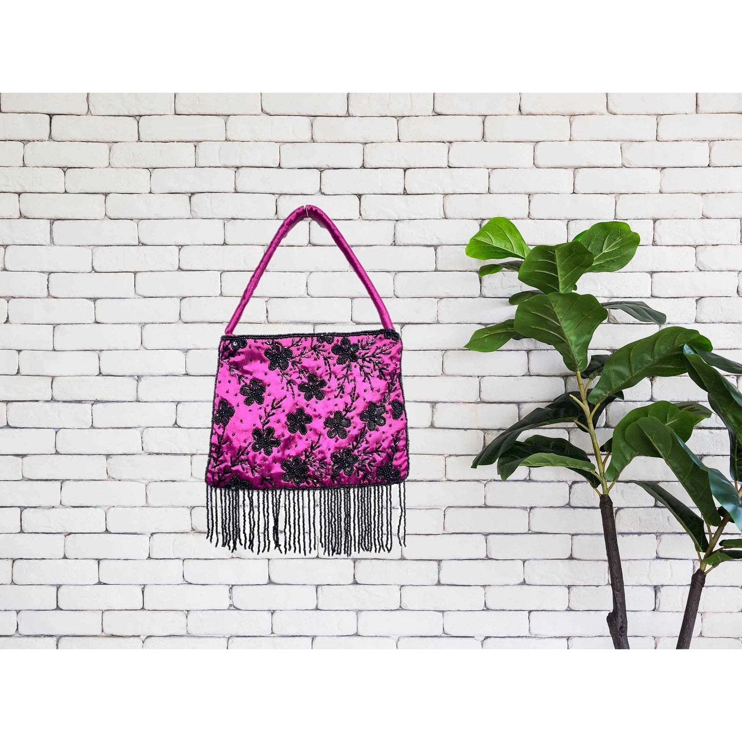 Flower Beaded & Sequence Hand bag - Hand Made