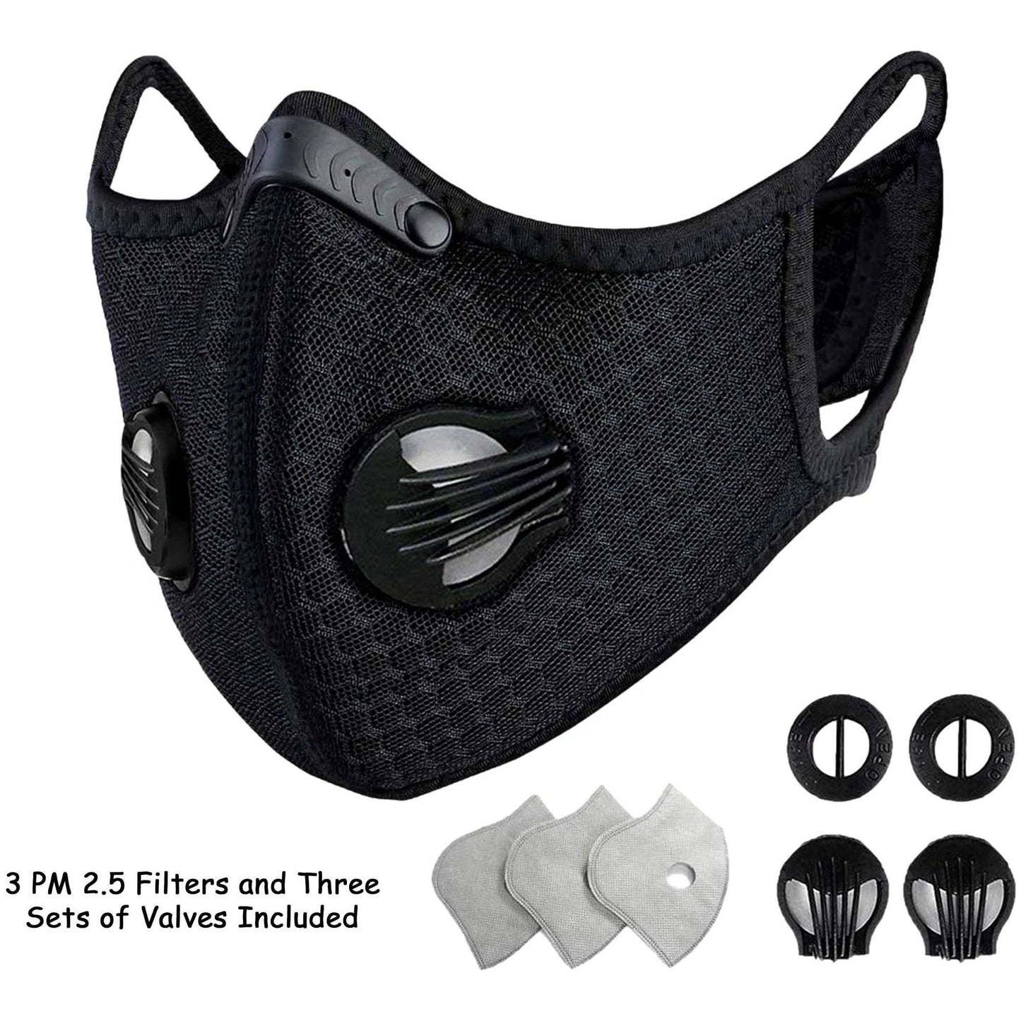 Washable and Reusable Sport Valve Mask With Velcro Closure