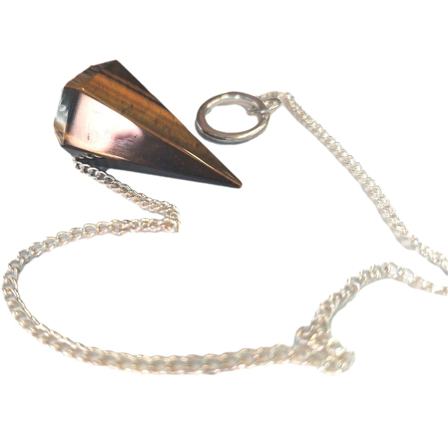 6 Sided Tigers Eye Pendulum