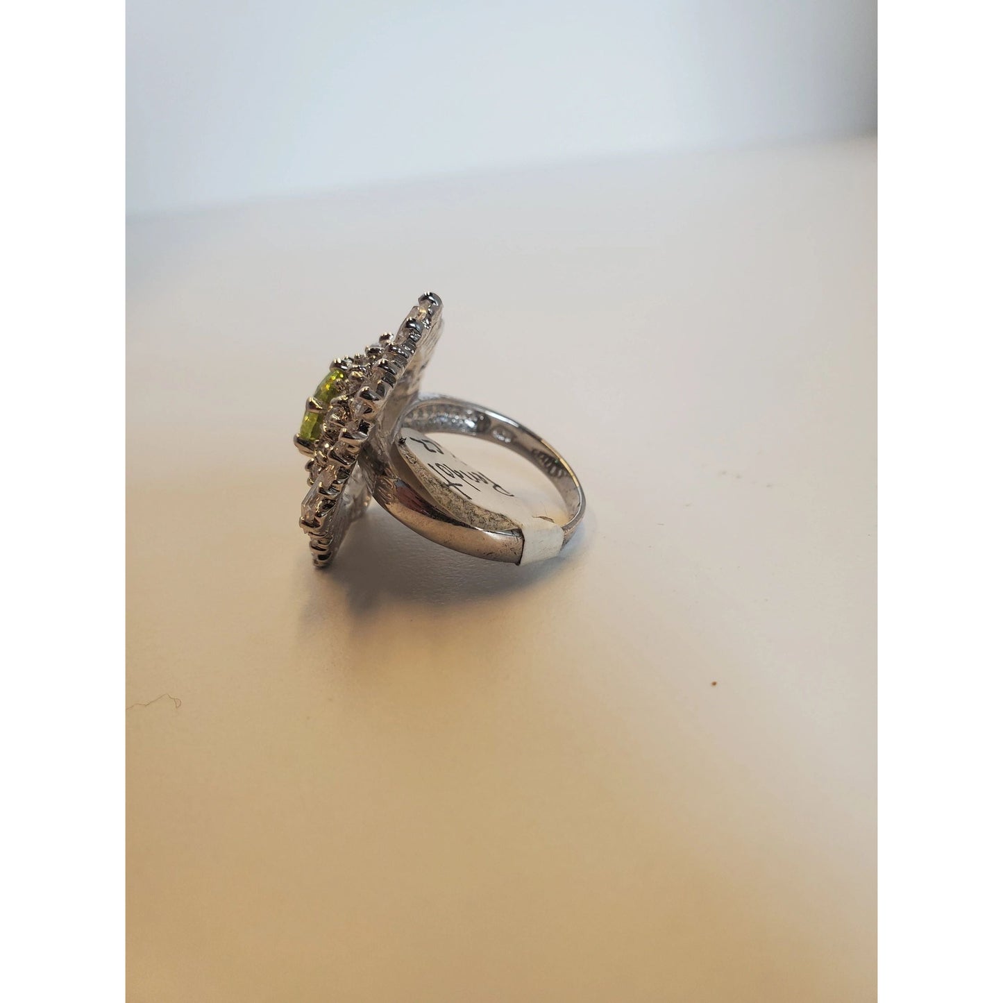 Peridot & Cubic Zirocnia Size 8