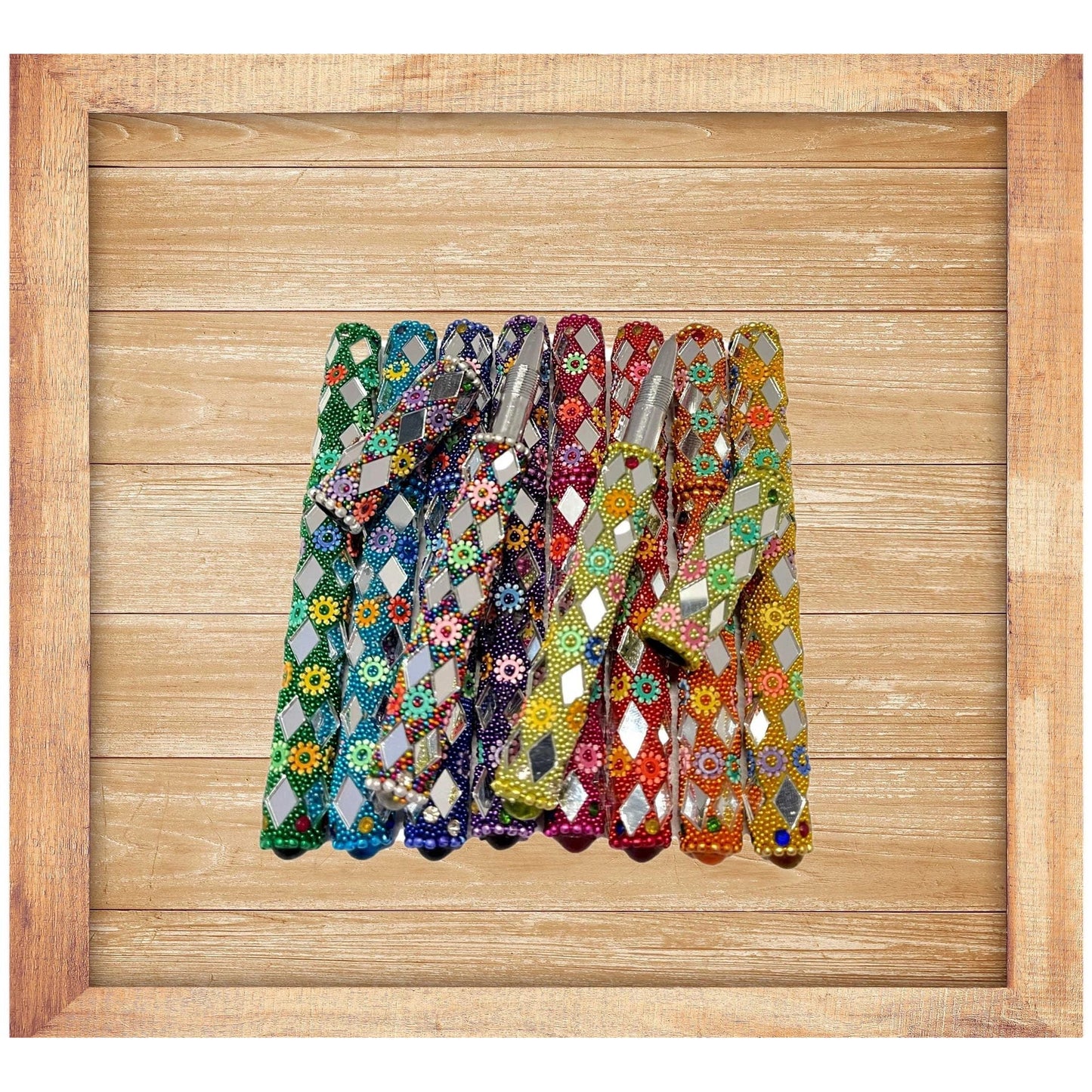 Handmade Beaded and Mirrored Pen