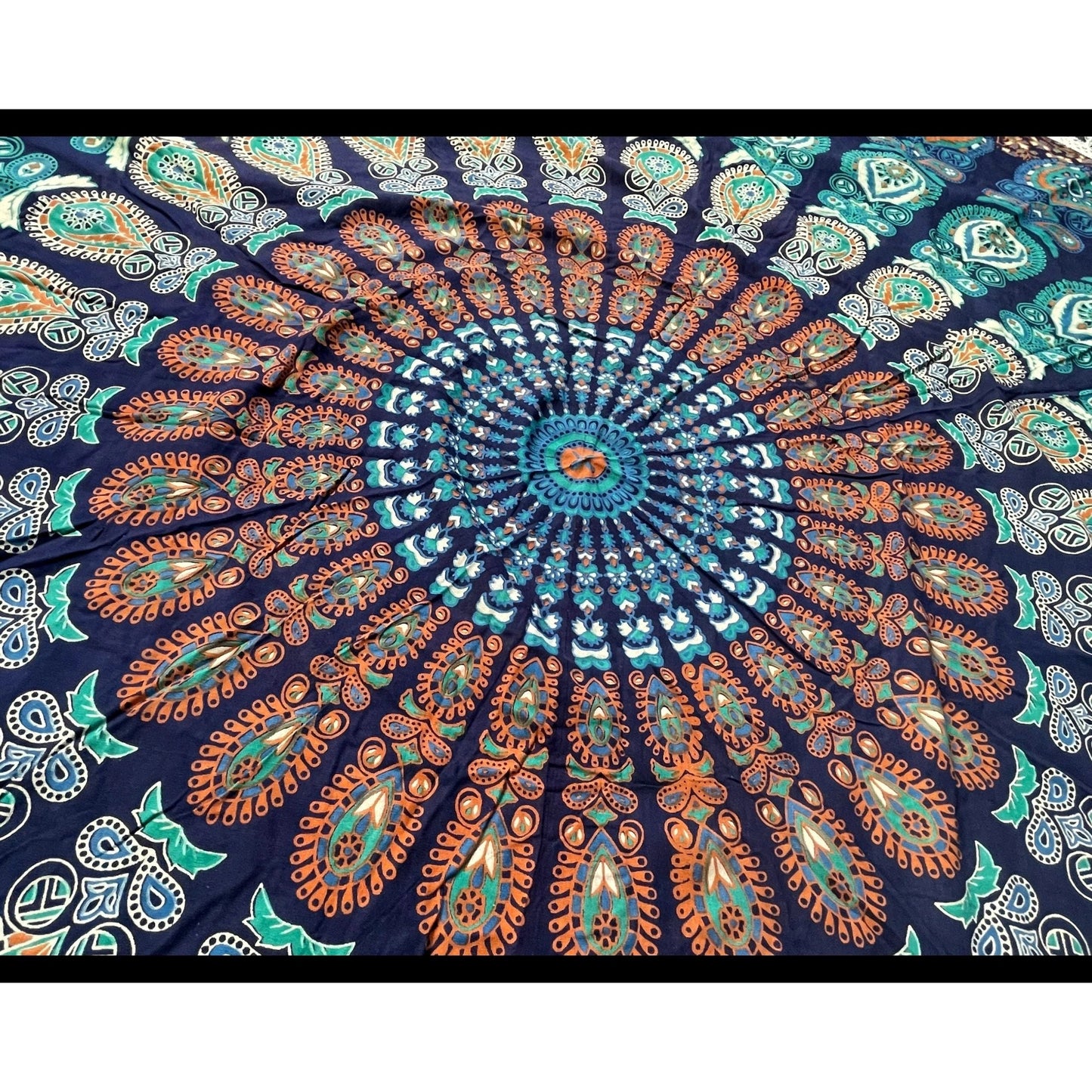72" Circle Mandala 100% Cotton Tapestry