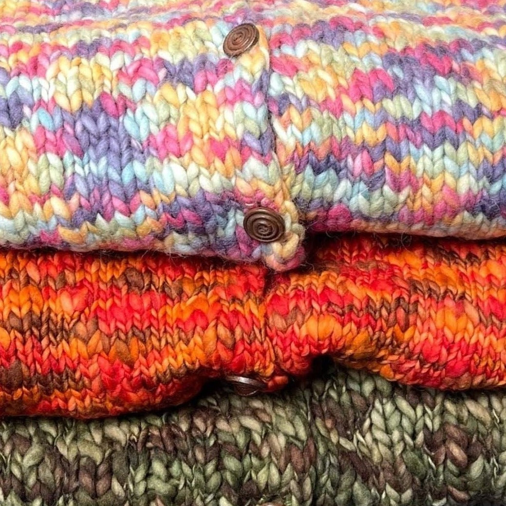 Adini Handmade Bulky Knit Cardigan Sweater