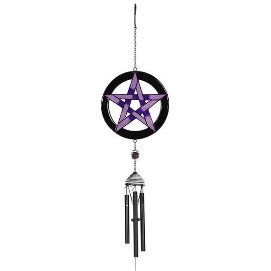 Purple Pentagram Windchime