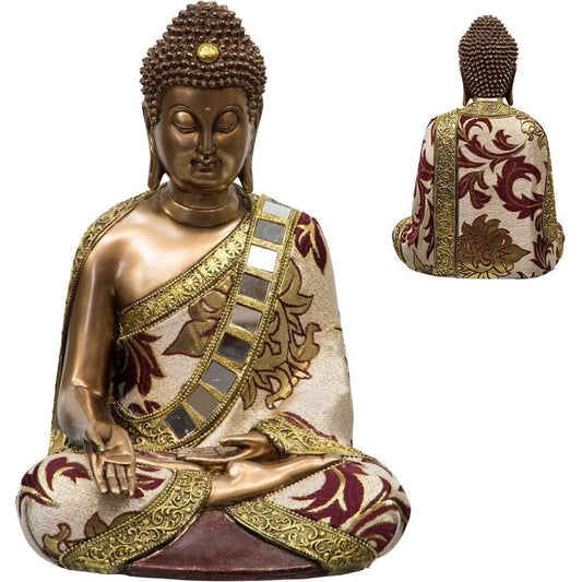 Peaceful Intentions Buddha Draped in Fabric Robe