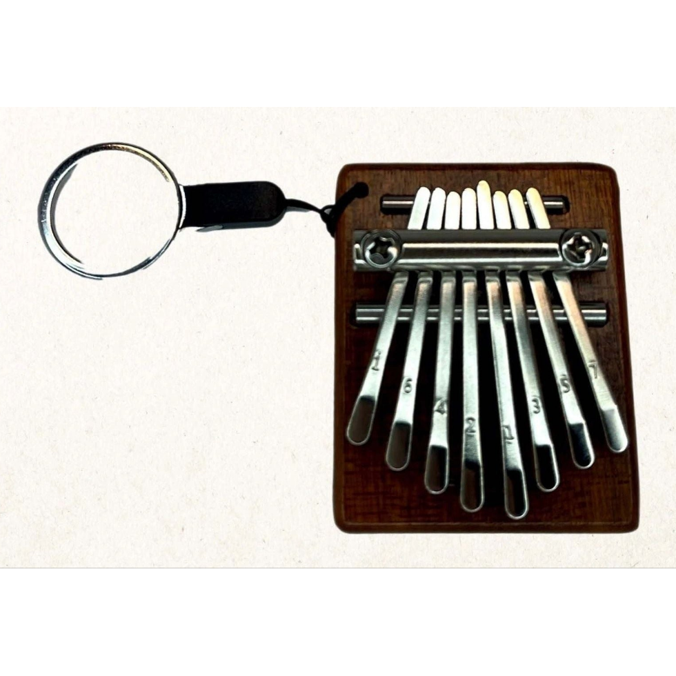 Mini 8-Key Sapele Plate Kalimba Instrument - 3 Designs ~ Finger Piano