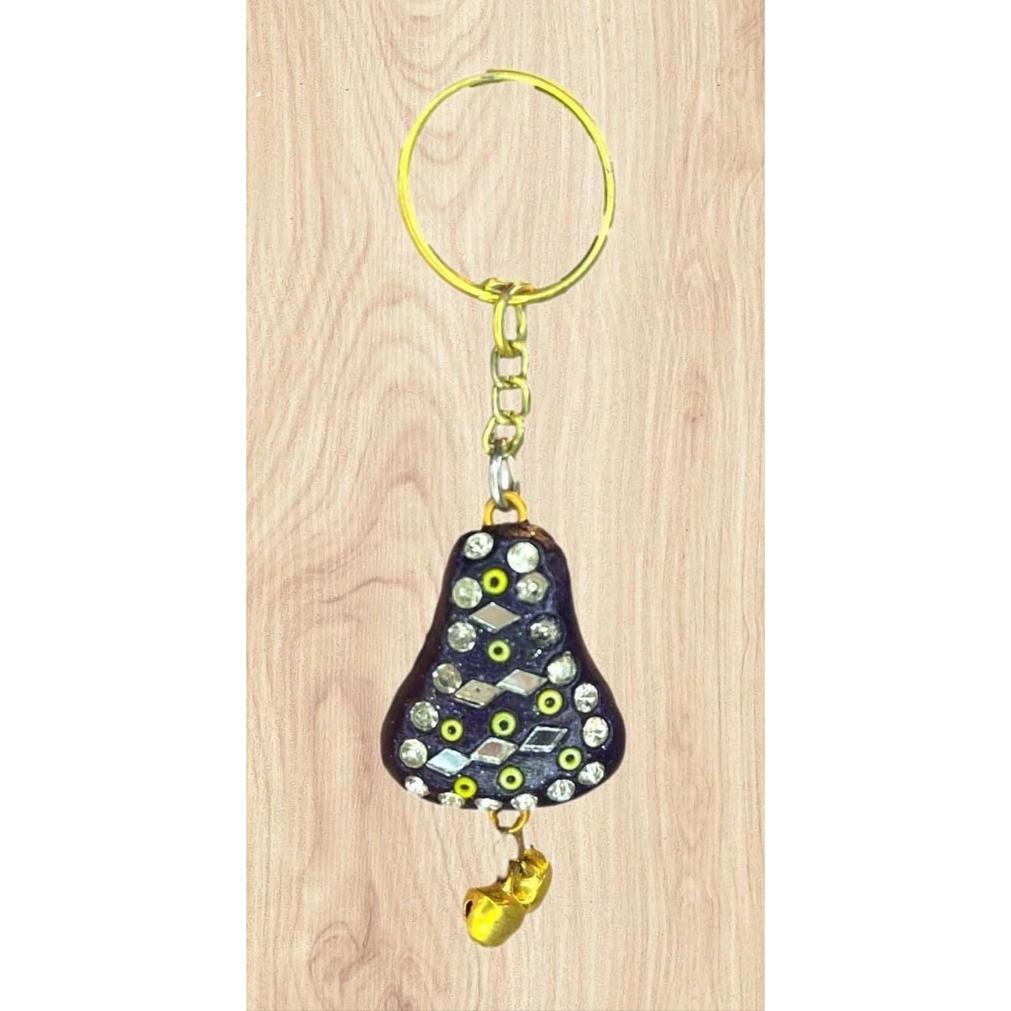 Handmade Rajasthani Bell Shaped Key Chain with Bells