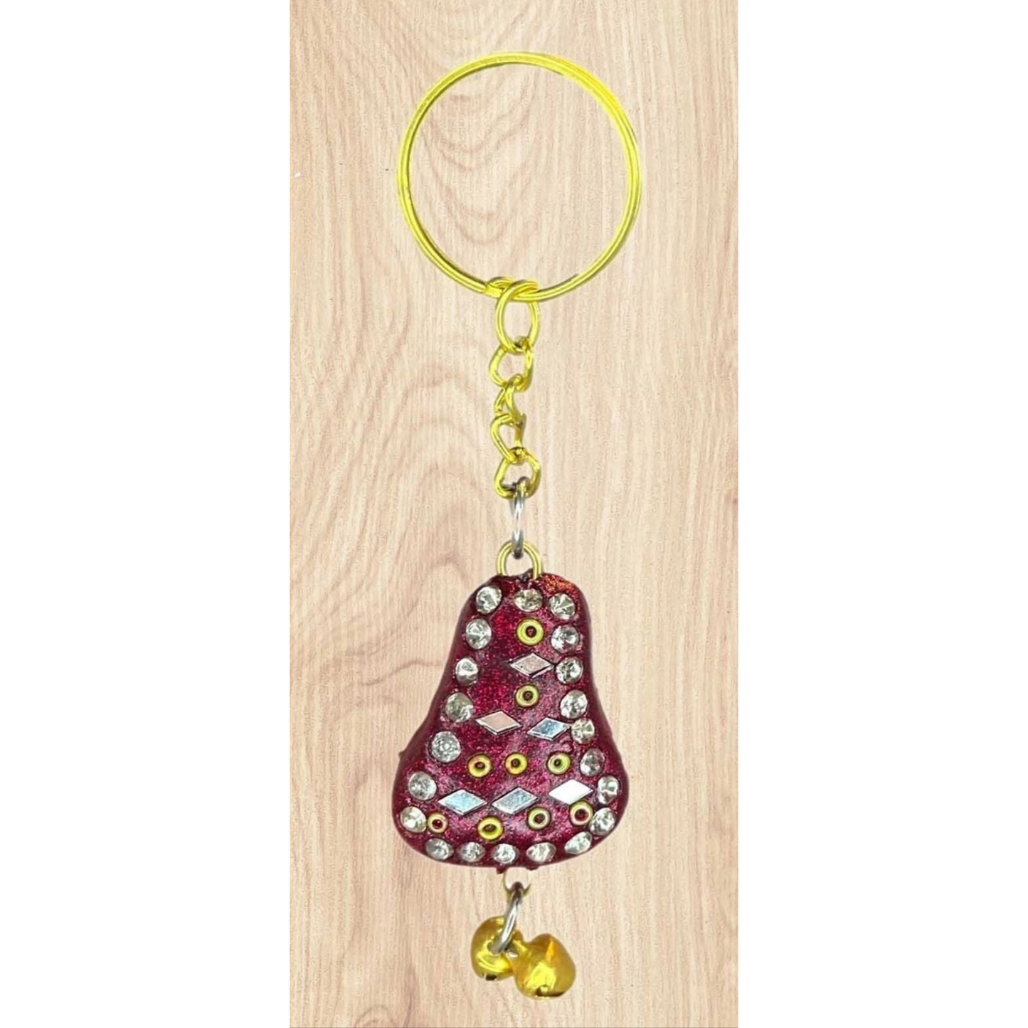 Handmade Rajasthani Bell Shaped Key Chain with Bells