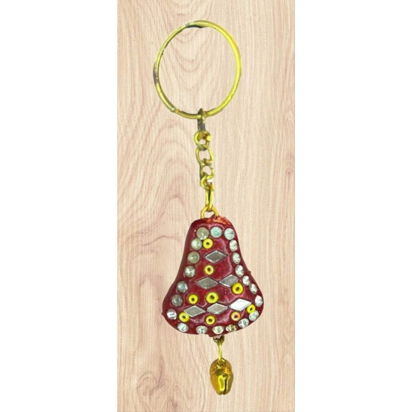 Handmade Rajasthani Bell Shaped Key Chain with Bells