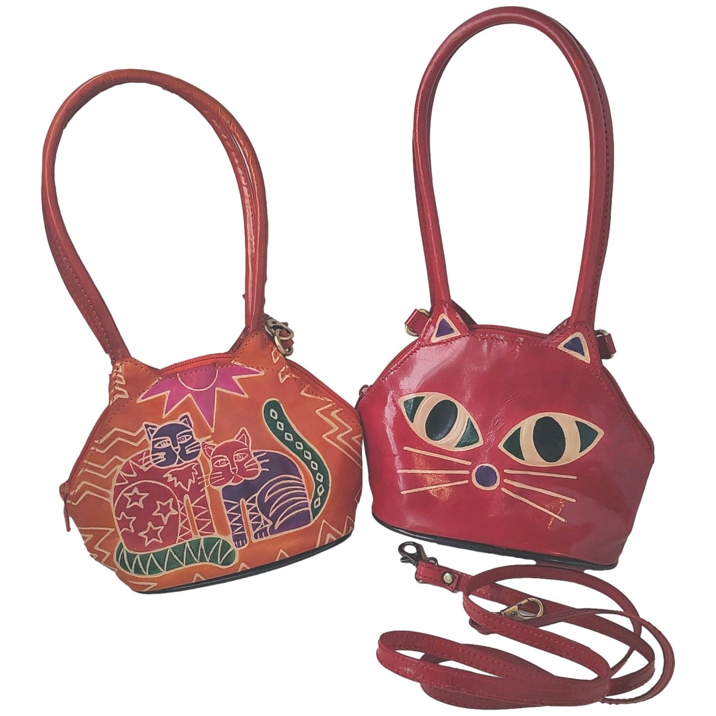 Shantiniketan Hand Painted Leather Animal Design Bag