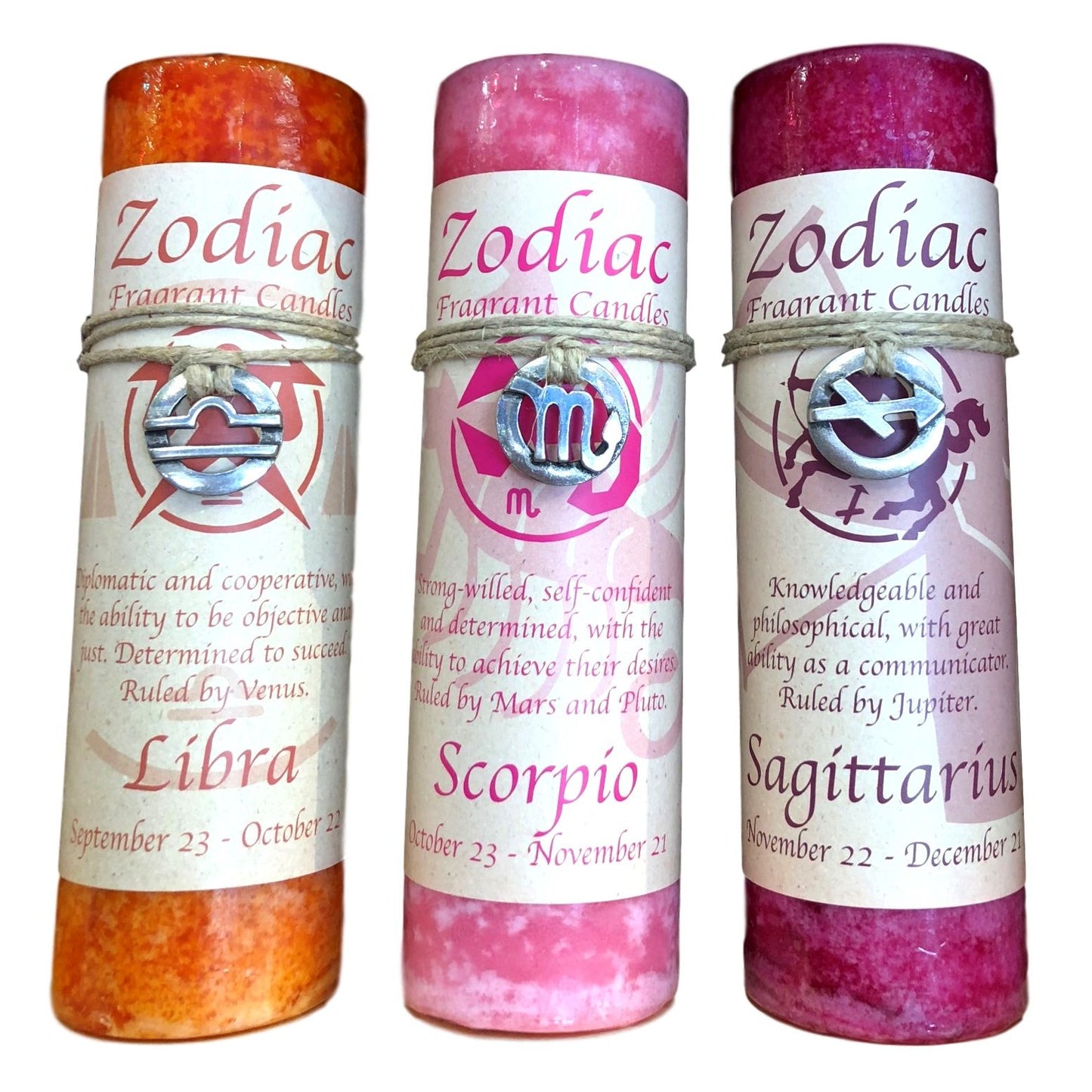 Zodiac Pillar Candle & Pendant Necklace