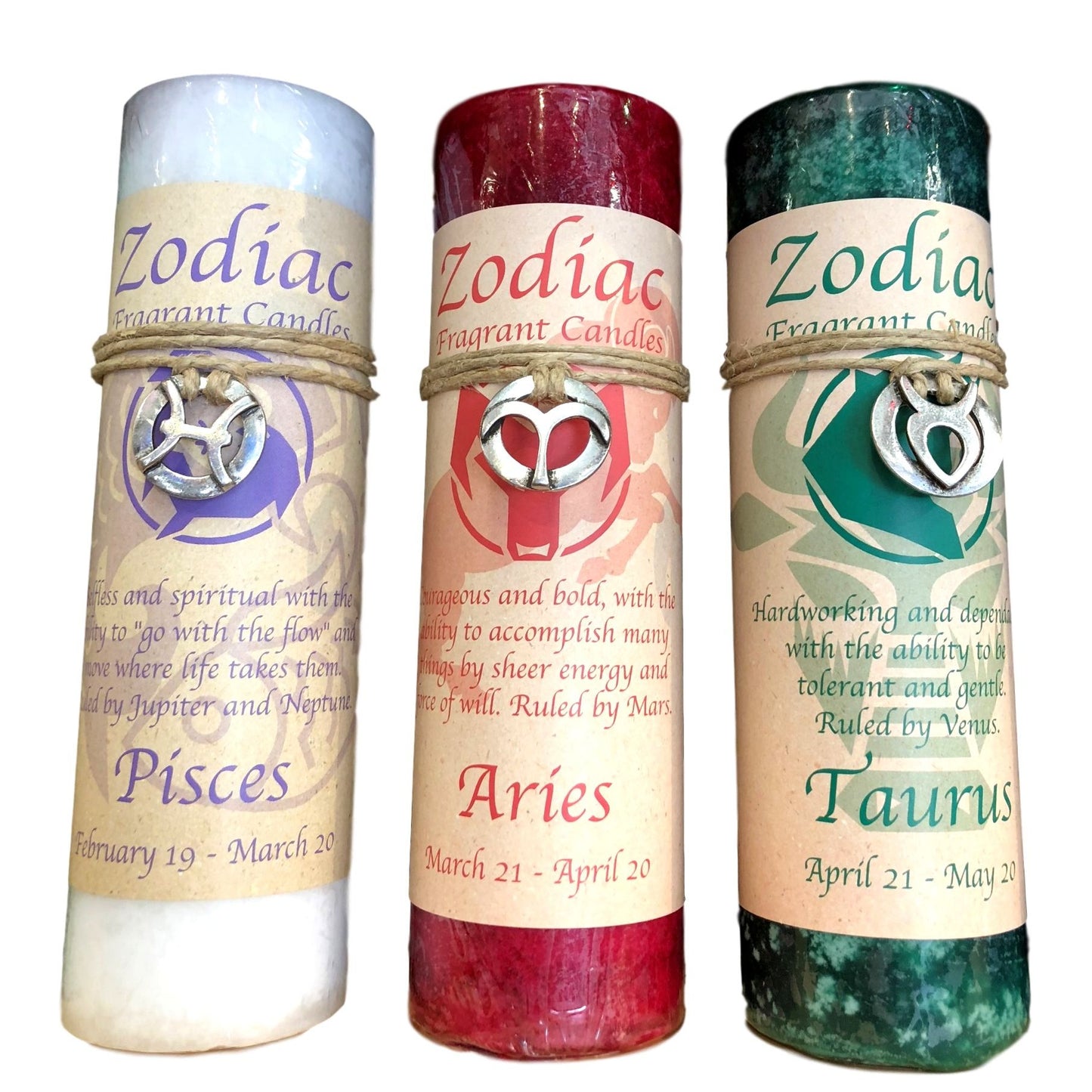 Zodiac Pillar Candle & Pendant Necklace