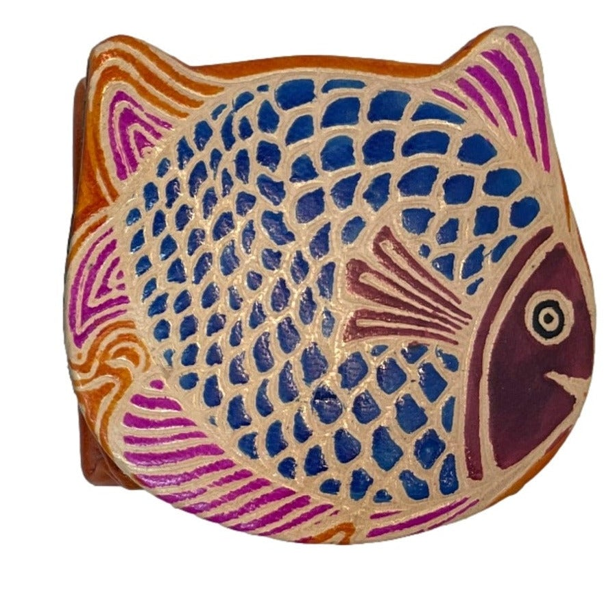 Shantiniketan Handmade Leather Coin Pouch