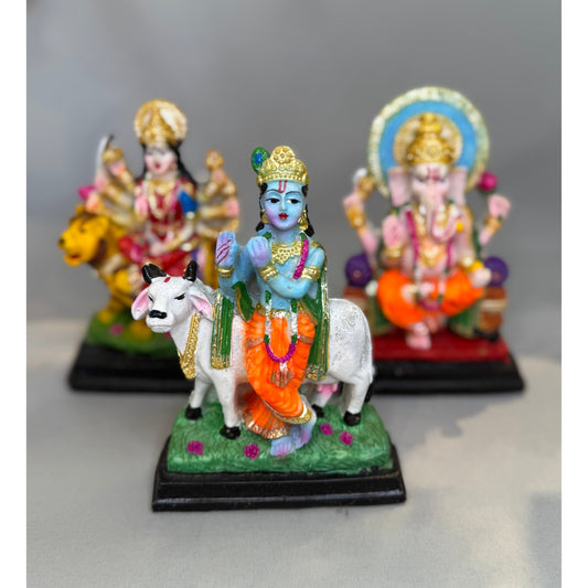 Hand Painted Resin Deity Statue- 5 inches